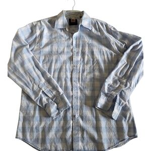 Men's Light Blue Checkered Shirt